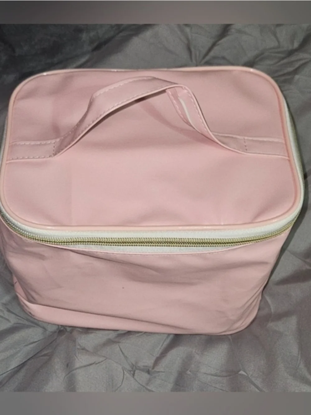 Large Pink Women's Travel Cosmetic Bag with Handle NWT